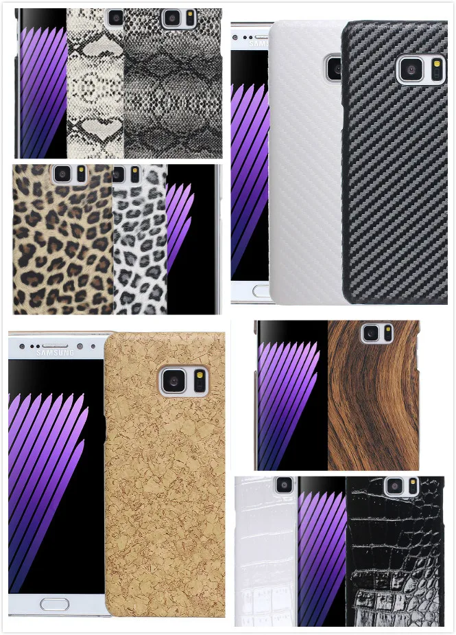 

Leopard wooden Pattern Snake Twill Crocodile PC Case for Samsung Galaxy Note 7 Note7 5.7 inch protector Skin Back Cover shell