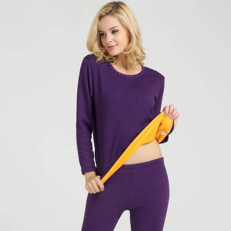 Men Thermal Underwear 2018 New Winter Women Long Johns thick fleece underwear sets keep warm in cold weather size L to 6XL 5