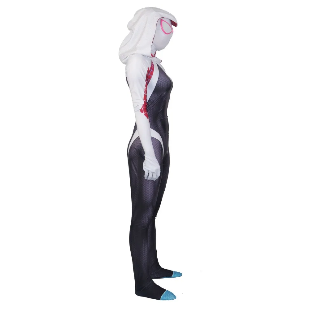3D принт костюм паук Гвен Стэйси полиэфирное волокно Zentai Человек-паук костюм для Хэллоуина Косплей Женский костюм паука анти-Веном