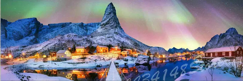 

Full Square / Round Drill Northern Lights Landscape 5d Diamond Painting 3d Diamond Embroidery Mosaic Home Decor Artwork