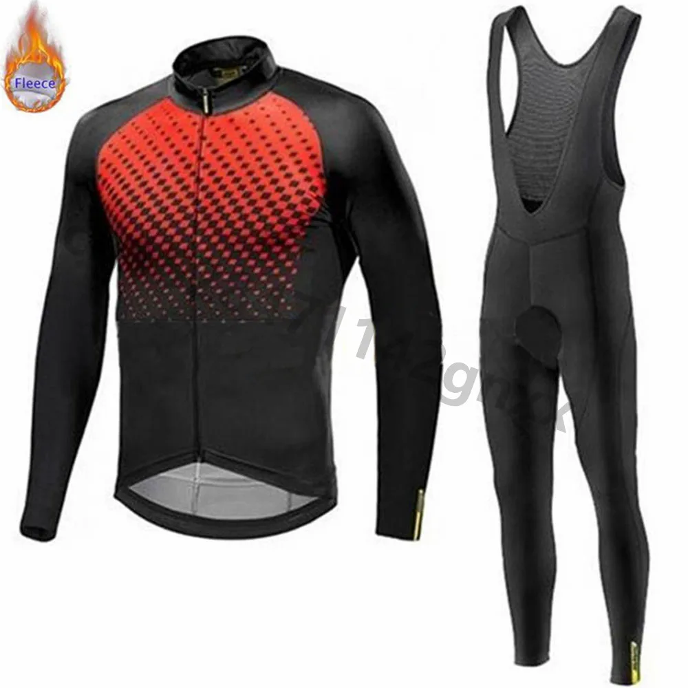 Mavic Pro team зимний комплект из Джерси с длинным рукавом для велоспорта, одежда для горного велосипеда, Теплая Флисовая одежда для велоспорта, Майо Ropa Ciclismo - Цвет: 5
