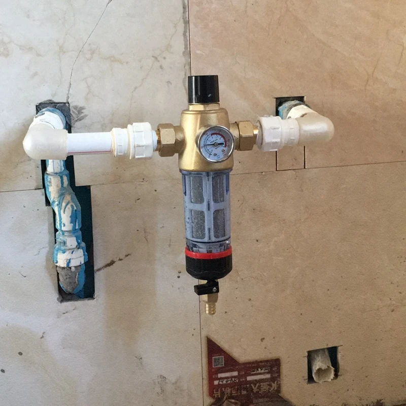 Home Pre-Filter 50 Microns Water Filter With Pressure Gauge Siphon Backwash Tap Water Purifier Home Pre-Filter 50 Microns Water Filter With Pressure Gauge Siphon Backwash Tap Water Purifier