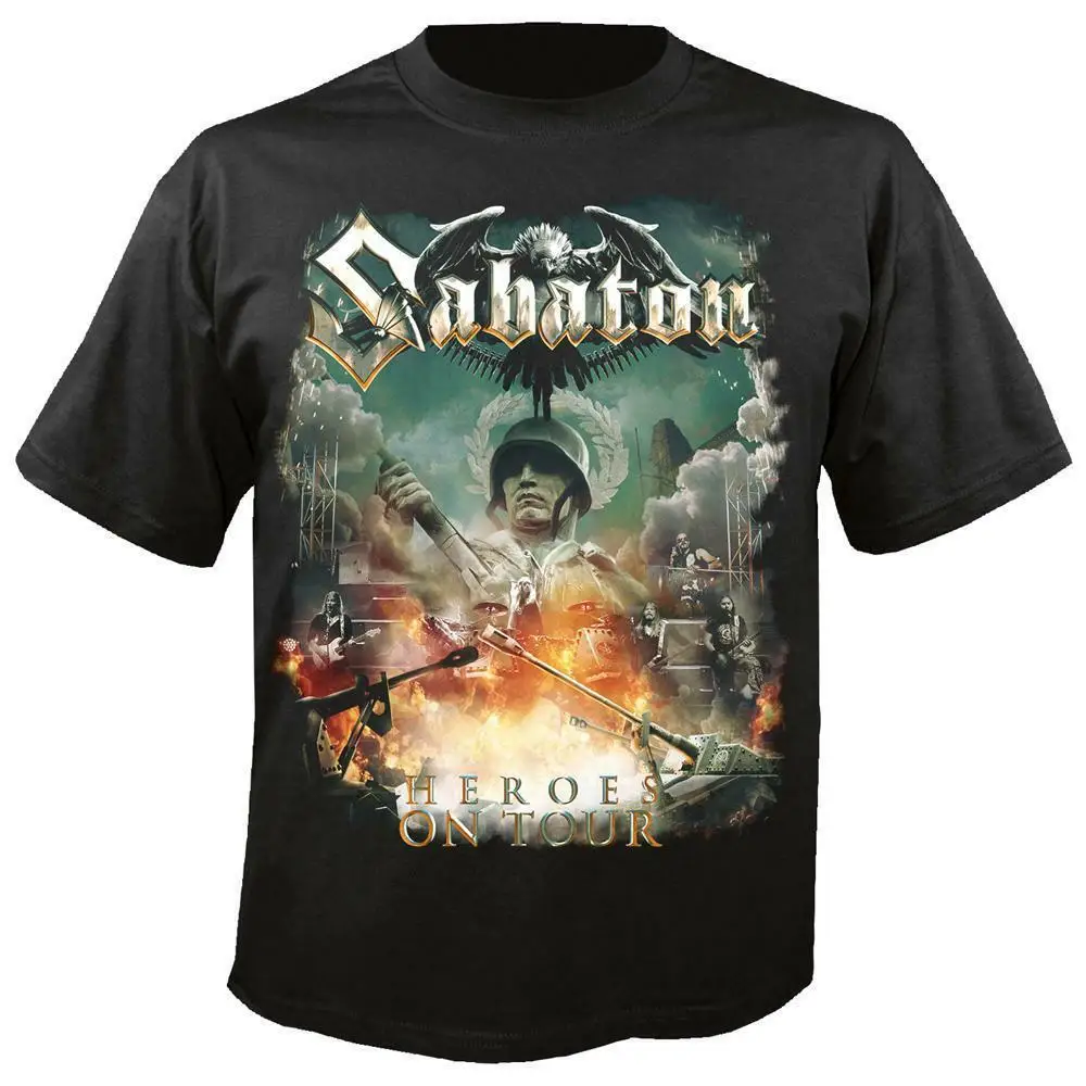 Официальная Лицензия-SABATON-HEROES ON TOUR футболка шведский мощный металл | Мужская