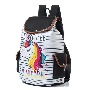

Unicorn School Backpacks Flamingo Teenager Female Travel Backpack Cartoon Women's schoolbag Bolsa Feminina Print