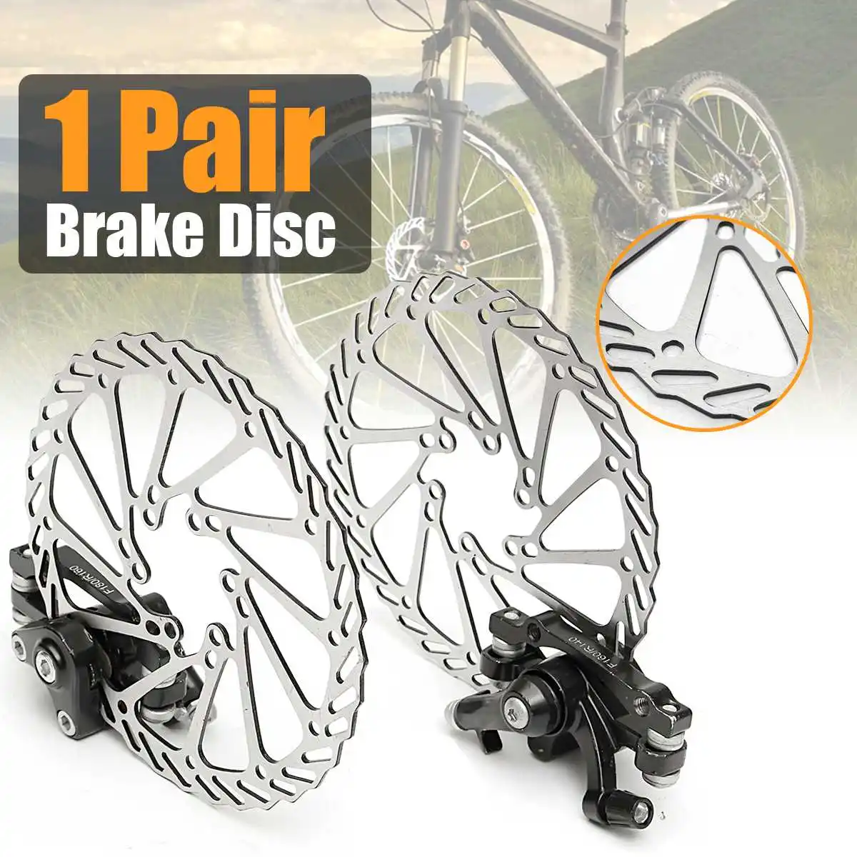 2* MTB Bike Mechanical Disc Repair Brake Cycling Bicycle Front Rear Caliper Set