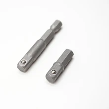 2pcs 25 50mm Length 1/4 inch Socket Wrench Adapter Extension Rod Wrench to Hex Joint for Rachet Hand Tools