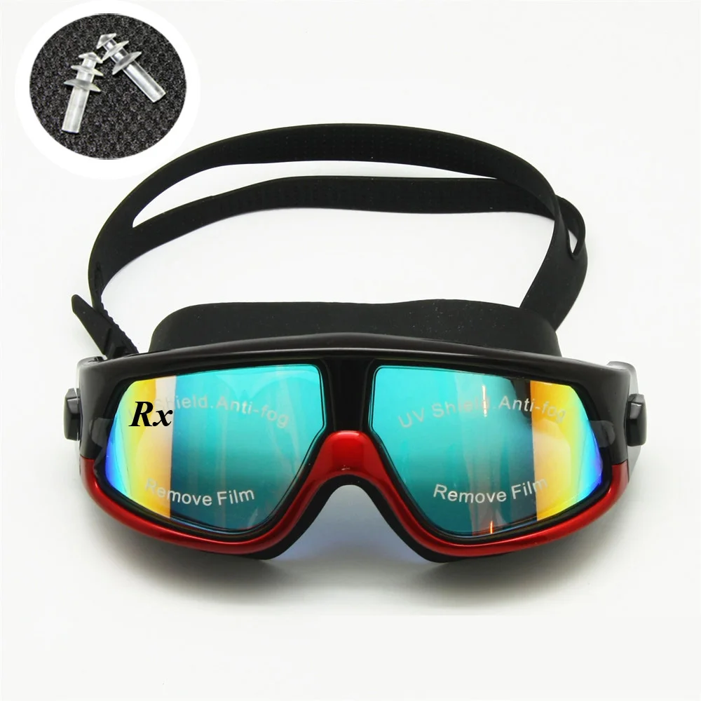 

Rx Prescription Swimming Glasses Myopia Optical Swim Goggles Corrective Snorkel Mask 0 to -800 Free Ear Plugs & Storage Case