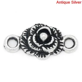 

Lovely 20PCs Ornate Rose Connectors 10*19mm (B00628)