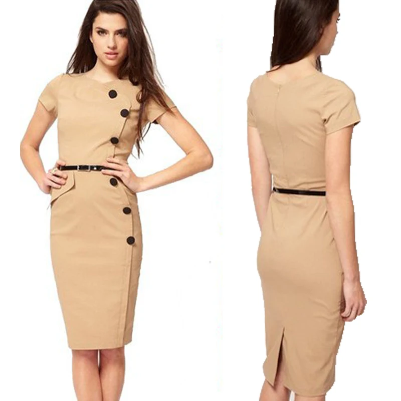 Buy Hot!! Women Office Dress Wear Side Button Down