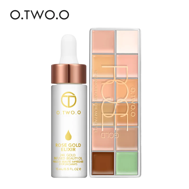 

O.TWO.O Face Makeup Sets Face Foundation Makeup Moisturizing Essence Oil Long-lasting Moisturizer Brighten Concealer
