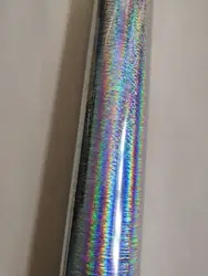 Голографическая фольга Серебряная сосновые иглы узор B47 горячий пресс-на бумаге или пластиковой 64 см x 120 м