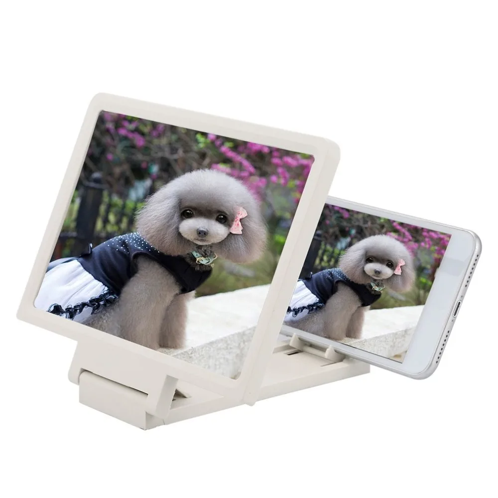 

Folding Mobile Phone Screen Magnifier 3D Video Cell Phone Magnifying Glass Eye Protector Multi-function Cell Phone Holder Stand