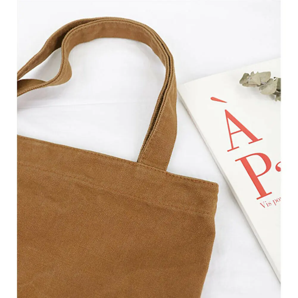 2019 New Women Casual Canvas Solid Shopper Handbag Lady Open Big Capacity Contracted Shoulder Bag Totes Purse