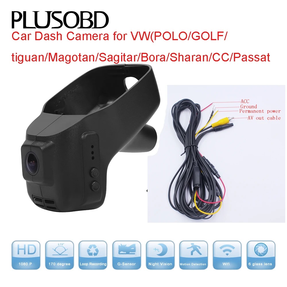 Автомобильный видеорегистратор HD DVR для VW POLO/GOLF/tiguan/Magotan/Sagitar/Bora/Sharan/CC/Passat (year2006 2015)