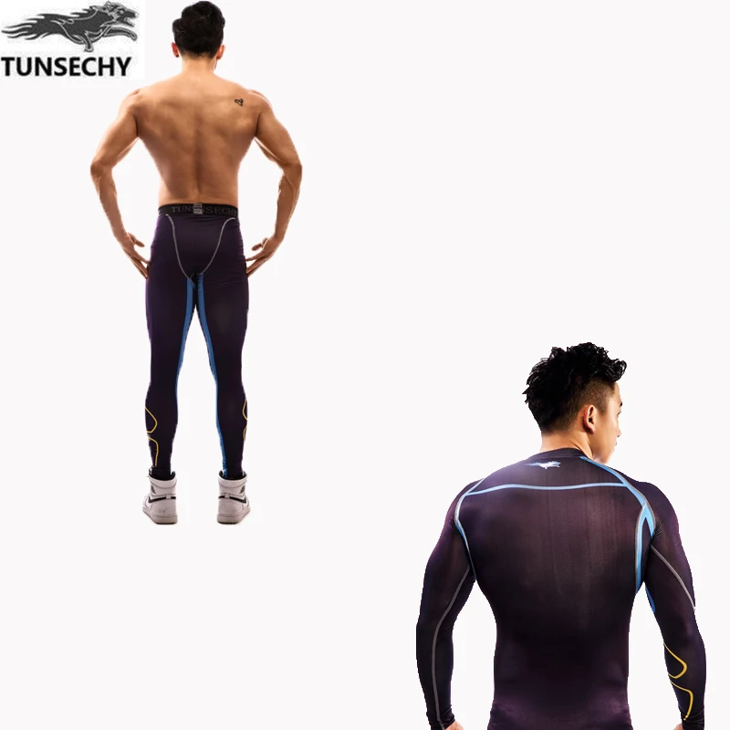 TUNSECHY winter Top quality New thermal underwear men underwear compression quick drying thermo underwear men Long Johns