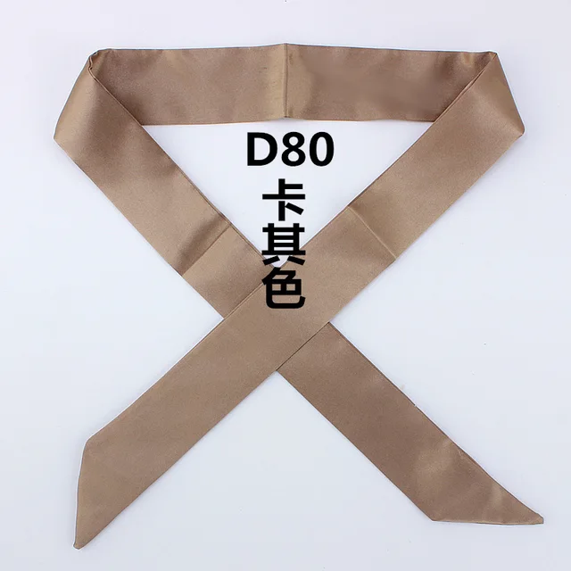 2024 Monochrome slender narrow long scarf tied bag handle scarves small ribbon decorative bag led towel head skinny scarves 5