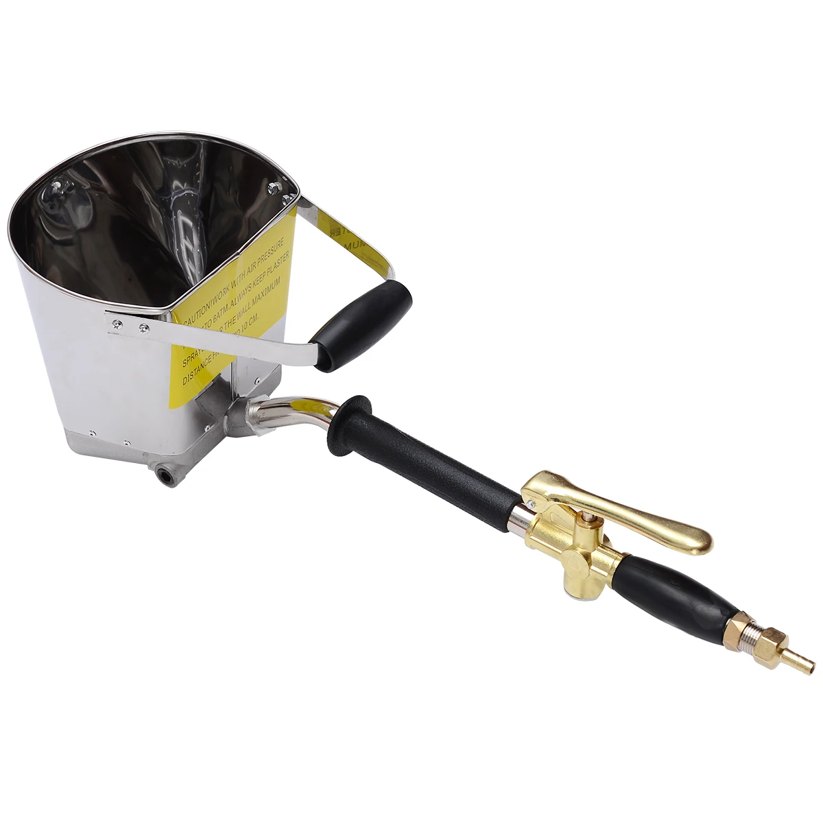 6 Bar Mortar Sprayer Wall Mortar Gun Stucco Shovel with Hopper Ladle Spray Gun Cement Air Stucco Sprayer