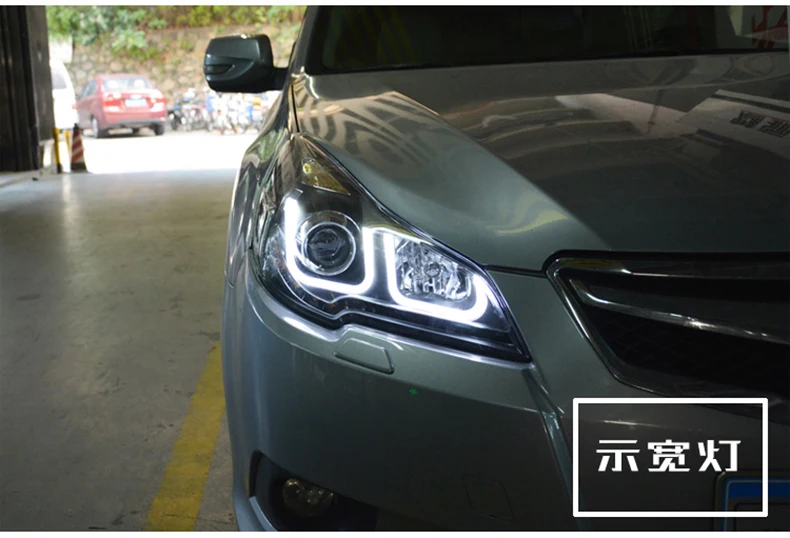 Clearance Car styling case for Subaru Outback 2010-2014 Headlights LED Headlight DRL LED lens headlamps HID Xenon turnlight running light 1
