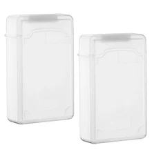 CAA Hot 2 packs Clear 3.5 INCH SATA HDD Hard Drive Storage Case