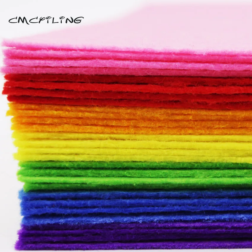 CMCYILING Радужная цветная войлочная ткань для вышивки войлочный лист Скрапбукинг войлочная ткань 1 мм Толщина полиэфирная фетровая ткань