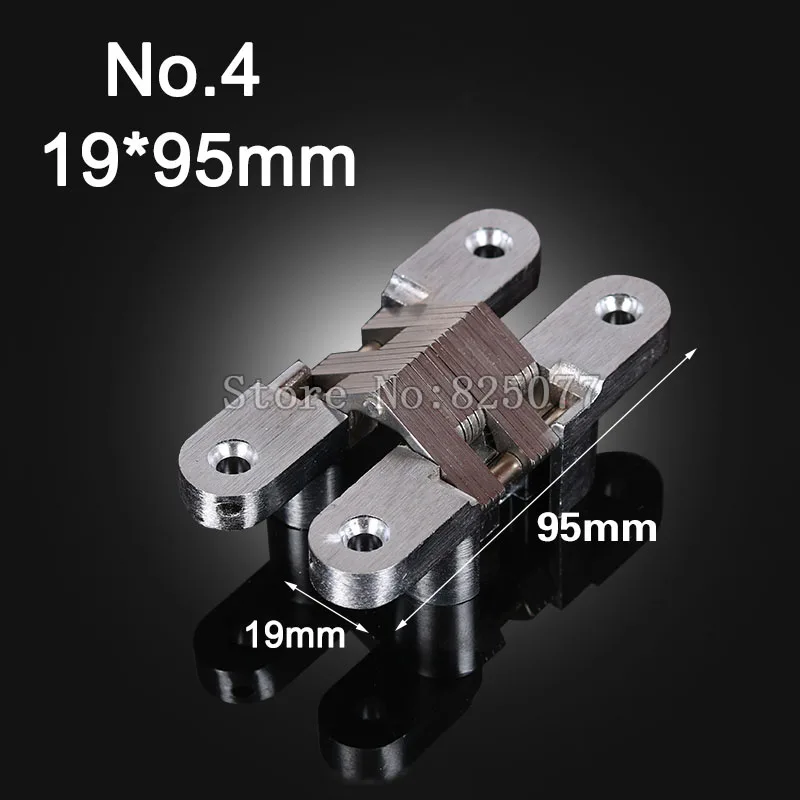 1PCS Hidden Hinges Size 19x95mm Bearing 25KG Invis...
