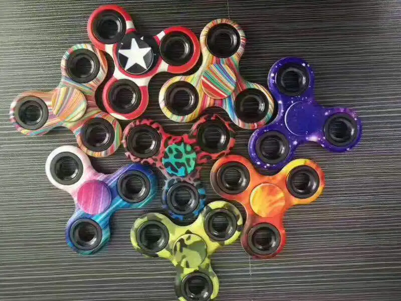 5 шт./лот Цвет печати Спиннеры ручной Tri-Spinner снятия стресса