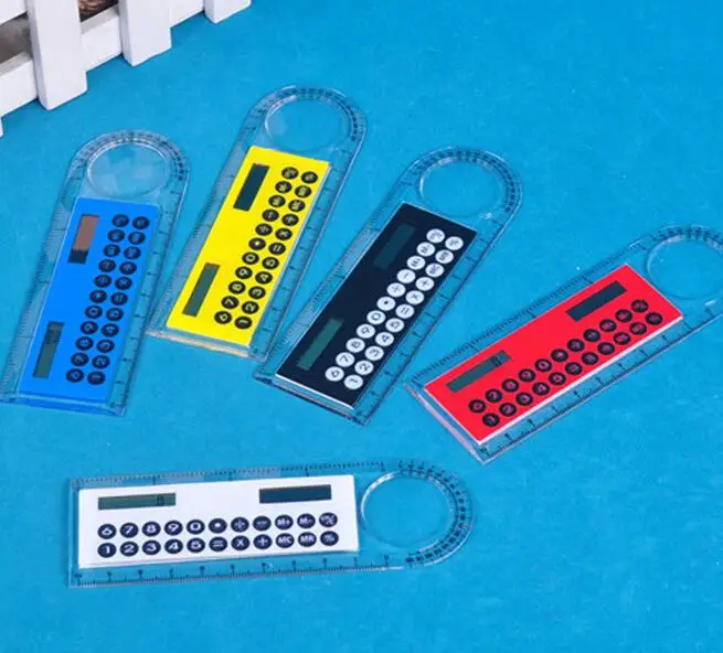 Solar Magnifier font b Calculator b font Fashion Multifunction 10 cm ultra thin ruler font b