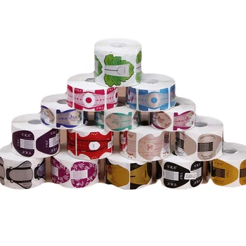 

1 Roll(300 or 500pcs)Nail Form Tips Guide Extension Sticker For Acrylic UV Gel Colorful Nail Polish Curl Form Self-Adhesive Form