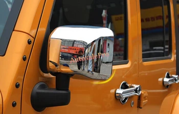 

Chrome Side Mirror Rearview Cover Trim 2Pcs For Jeep Wrangler Rubicon Jk 2007-2015
