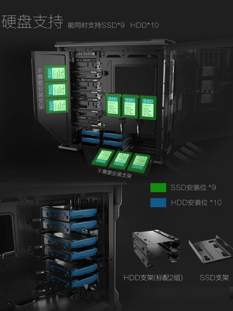 PHANTEKS Evolv X 518 Dual System корпус с RGB подсветкой контролируемым закаленным стеклом чехол