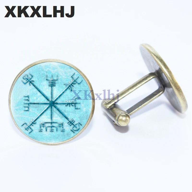 XKXLHJ Новые квадратные запонки Vegvisir Permafrost для рукоделия художественные фото