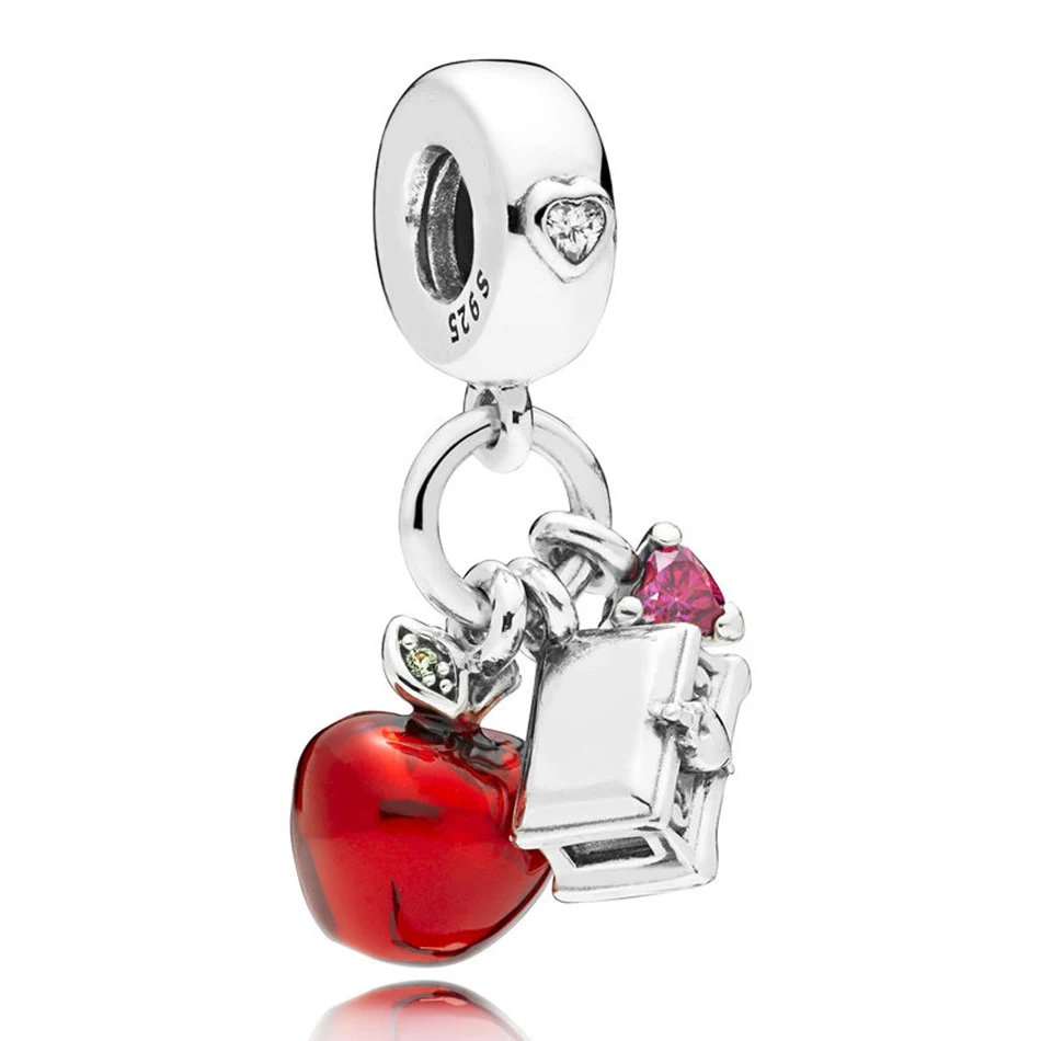 

Snow White Apple Hanging Dangle Charm fit Pandora Bracelet Bangle Authentic S925 Sterling Silver DIY Jewelry