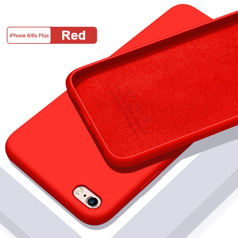 i6 Case for iPhone 6S Plus Luxury Original Liquid Silicone Case Rubber  Microfiber Cloth Lining Cushion Cover for iPhone 6 Plus, image size:950x950