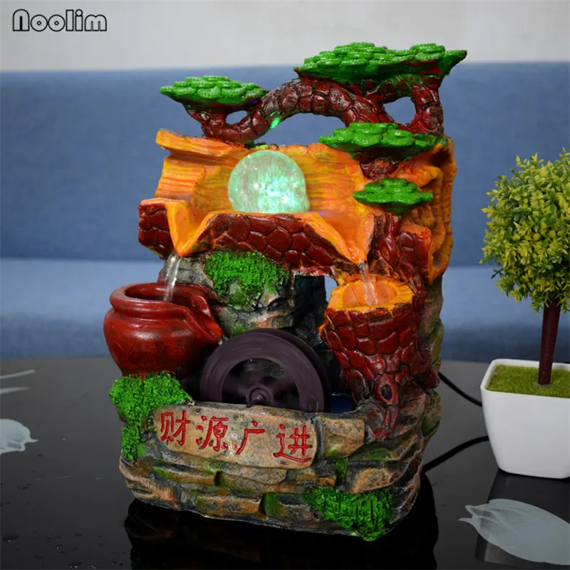

Waterscape Crafts Gifts Water Fountain Rockery Fountain Feng Shui Mountain Transfer Ball Ornaments Office Desktop Decoration