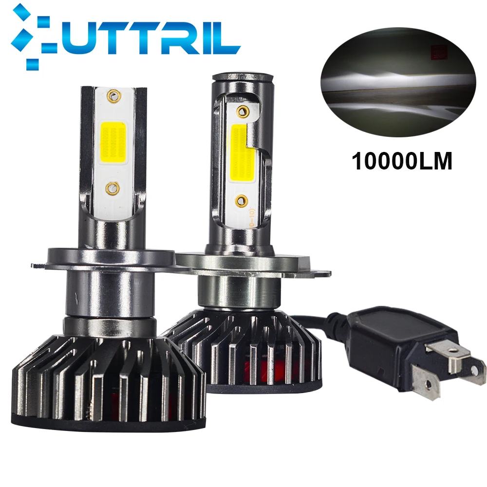 Автомобильный Фонарь Uttril светодиодный H4 H7 3000K 4300K 5000K 6500K 8000K H1 H8 H9 H11 9005 HB3 9006 HB4 12 В