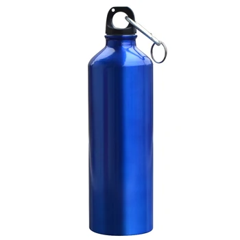 

Sports Water Bottle Camping Hiking Cycling Climbing Bicycle Drinkware Kettle With Carabiner Keychain Hooked portable bottle 750