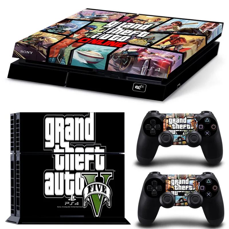 Grand Theft Auto 5 GTA 5 для консоли PS4 Виниловая наклейка для Playstation Cover Skin 4+ 2 контроллера наклейка на джойстик