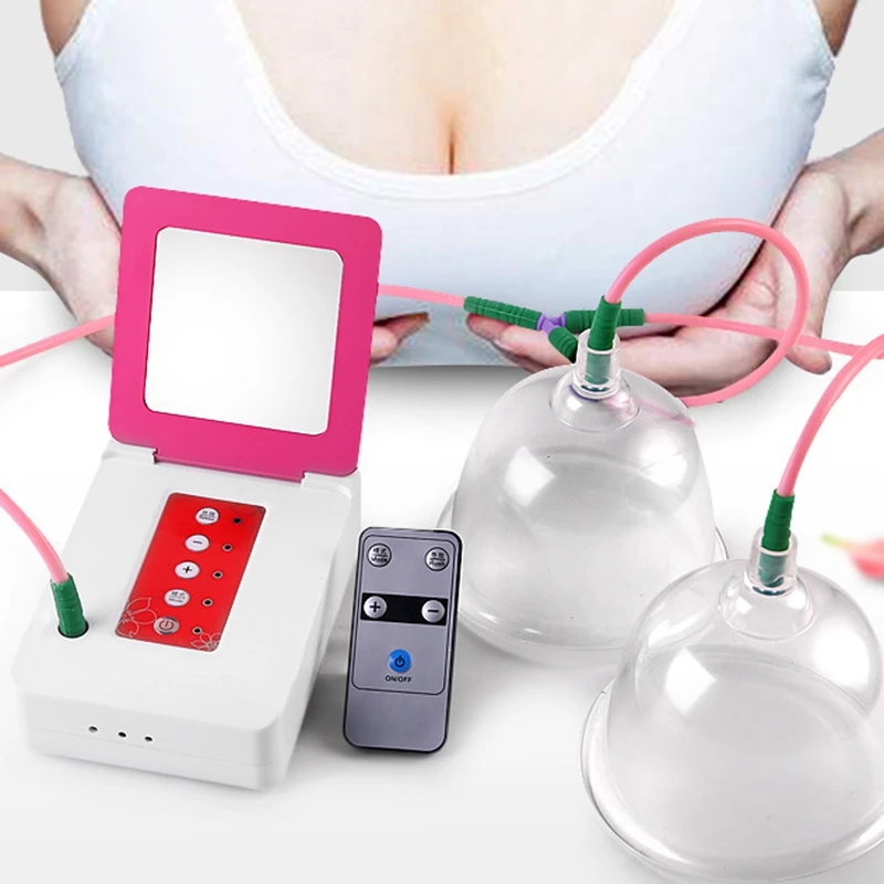 Electric Double Cups Breast Sucking Massage Pump Breast Lifting and Enhancing Abundance Care Instrument Eu Plug