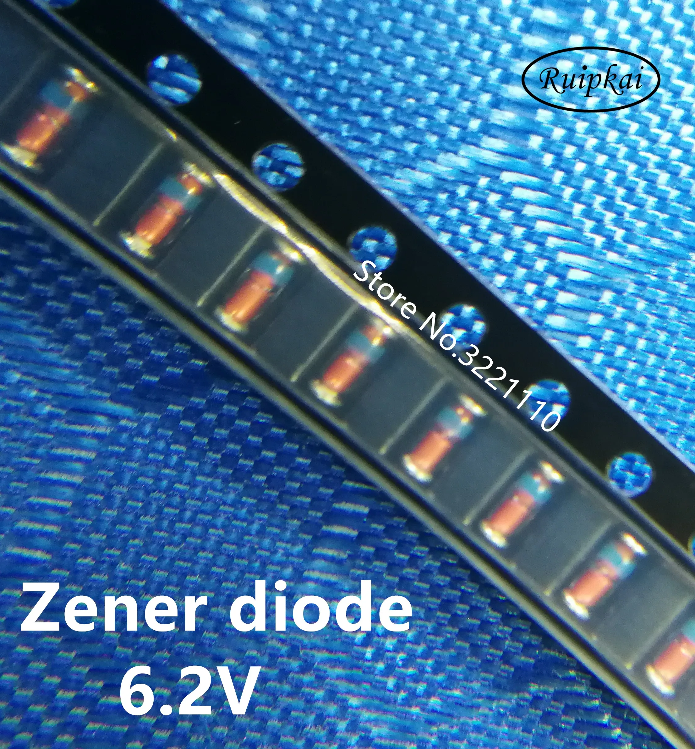 100pcs 6.2v 0.5w Zmm6v2 Ll34 Sod80 500mw Smd Surface Mount Zener Diode