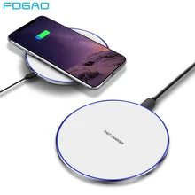 Беспроводное зарядное устройство Fdgao Qi для iPhone 11 Pro XS Max XR X 8 samsung S10 S9 S8 Note 10 9 USB Quick Charge 3,0 10W быстрая зарядка