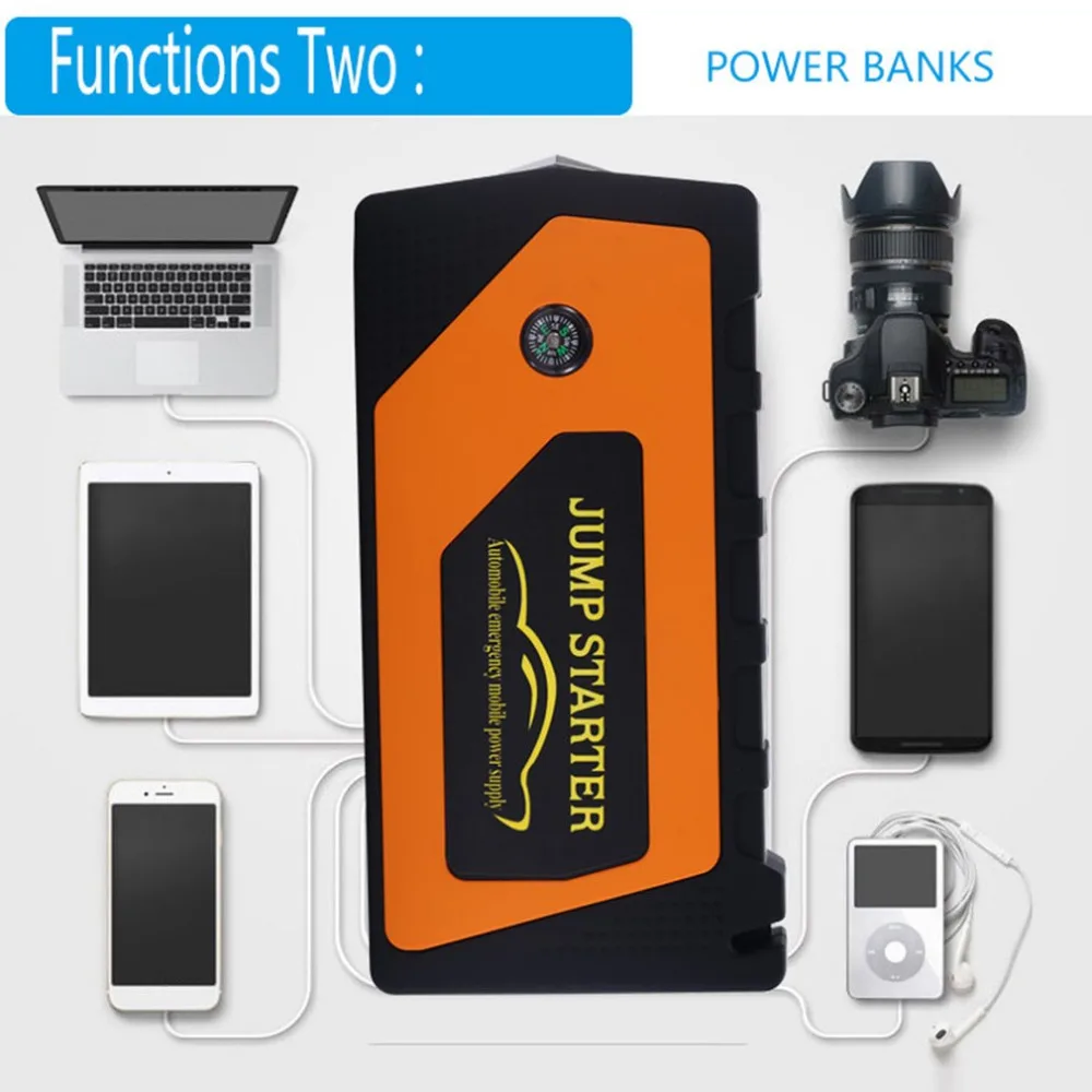 

18000mAh Automobile Emergency Mobile Power Supply Portable Mini Car Start Battery Charger 12V Engine Booster Power Bank