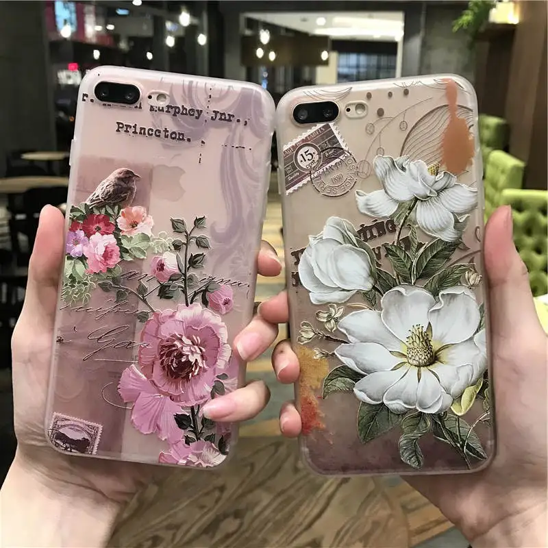 Новый китайский стиль для Iphone 6 6s 7 8P X Xs Xr Max вышивка силиконовый анти-осенний Чехол