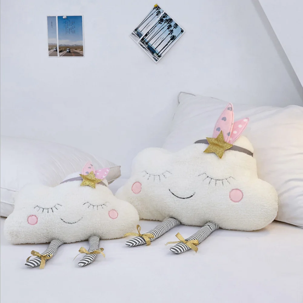  Cloud Plush Toy Decorative Cushion for Sofa Bed Stuffed Dolls Pillow Kids Children Christmas Gift B