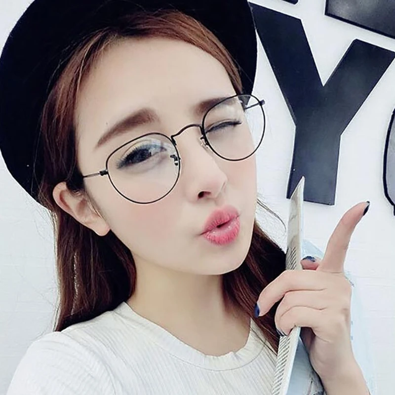 

2019 Classic Women Men Glasses Frame Round Lens Eyeglasses Frame Clear Lens Glasses Optical Spectacle Frame