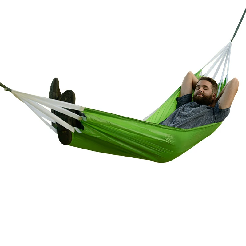 

Outdoor Travel Parachute Cloth Single Double Hammock Super Load-Bearing Dormitory Hanging Bed Camping Picnic Mat Soft Bed Swing