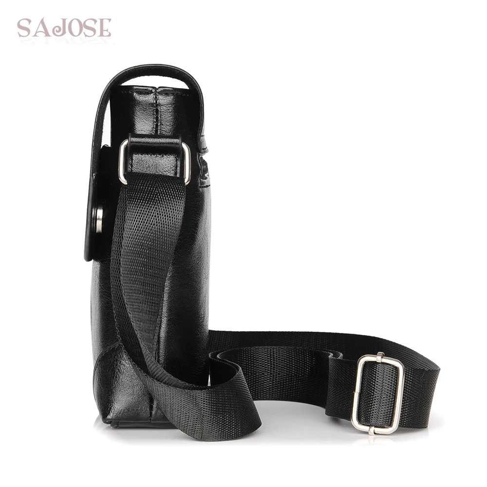  Men Crossbody Bag Fashion Leather Shoulder Bag Casual Black Business Mens Hand bag For Phone High Q - 32877674228