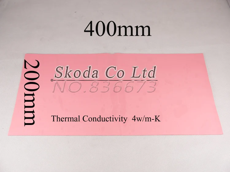 

Free shipping pink Thermal Pad GPU CPU Heatsink Cooling Conductive Silicone 400mm*200mm*1.5mm Thermal Conductivity 4w/m-K