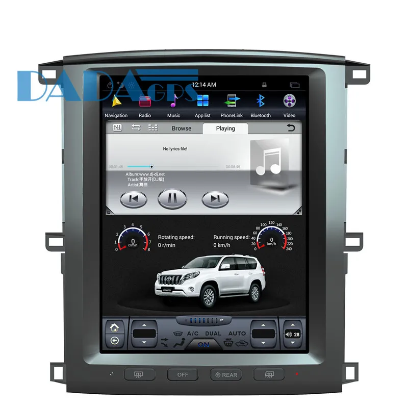 12,1 ''Tesla Android Автомобильный gps навигатор для TOYOTA LAND CRUISER LC100 2003-2007 DVD Мультимедиа Радио магнитофон авто стерео