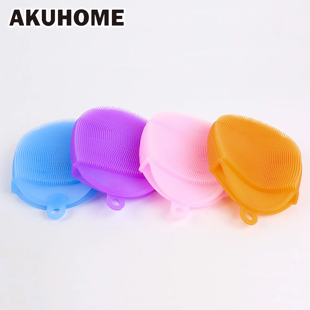 

Dishwasher Brush Cleaning Reusable Scrubbing Pot Brush Kitchen Food Grade Silicone Multi-use Scrubbing Cleaning Brush AKUHOME