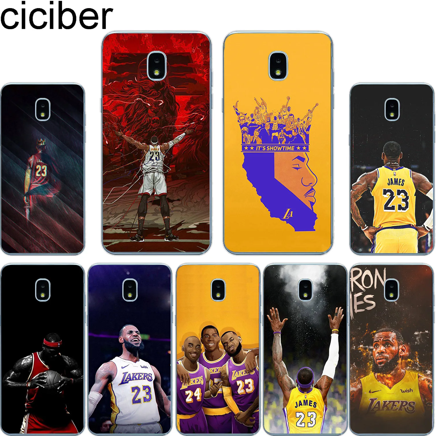

ciciber James For Samsung Galaxy J3 1 2 4 5 6 7 8 Pro Core Prime Plus mini 2016 2017 2018 Duo Phone Cases Soft TPU Back Cover
